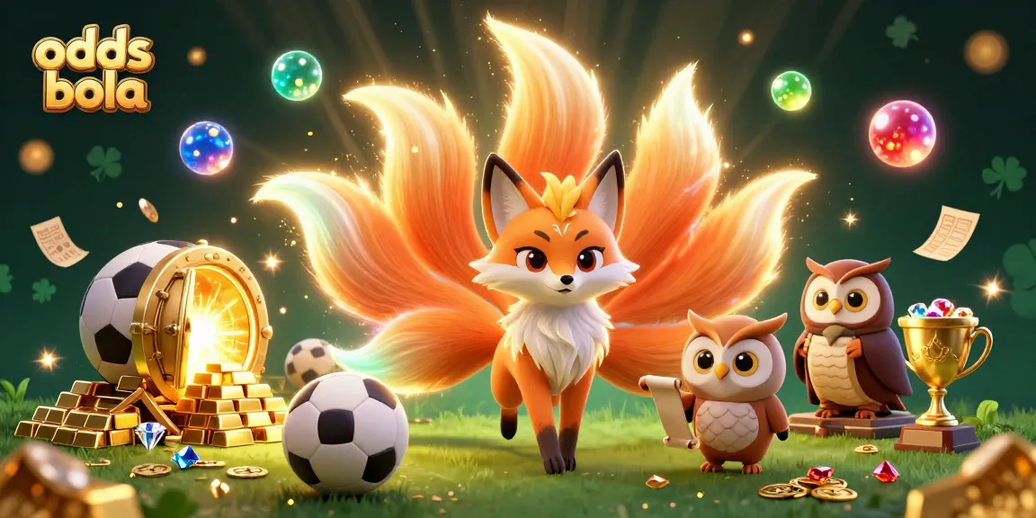 Place winning bets with odds bola showcased amidst a magical sports betting scene.